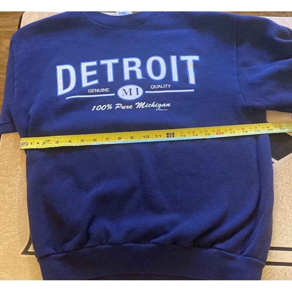 Vintage Detroit Michigan tourist crewneck sweatshirt mens size medium unisex - Picture 6 of 10
